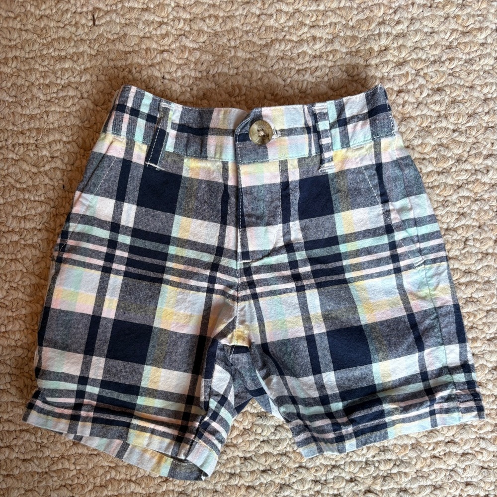 Janie And Jack Plaid Shorts boy Boys Baby 3-6 Mos